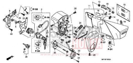 SIDE COVER/TOOLS/COMBINATION SWITCH VT1300CXA de 2010